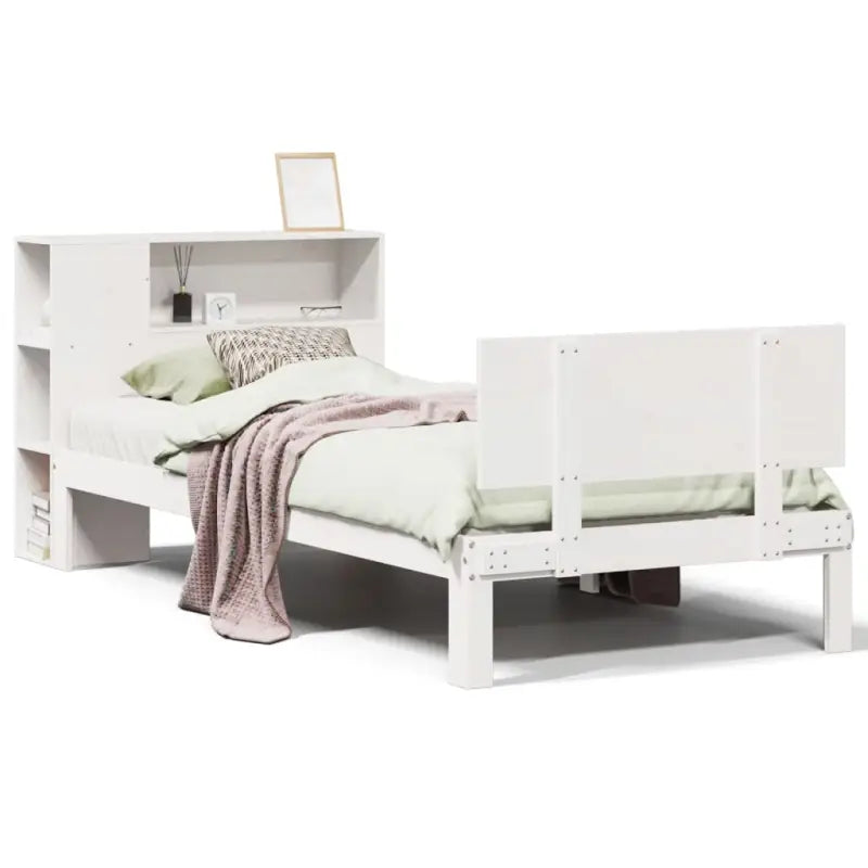 Boekenkastbed van massief grenenhout met ruime totale afmetingen - Bedden & bedframes