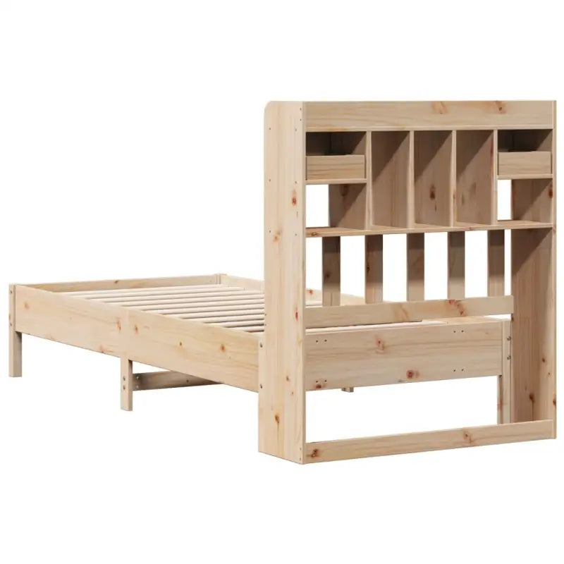 Boekenkastbed van massief grenenhout met ruime totale afmetingen - Bedden & bedframes