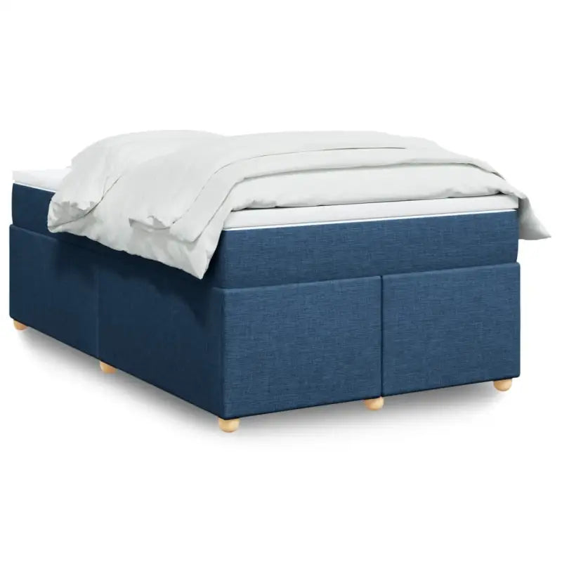 Boxspring met ademend vermogen en duurzaam zwart materiaal - Blauw / 120 x 190 cm - Bedden & bedframes