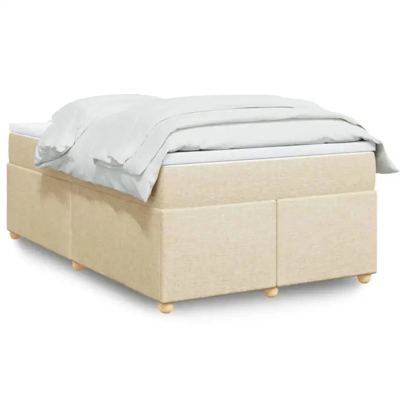 Boxspring met ademend vermogen en duurzaam zwart materiaal - Crème / 120 x 200 cm - Bedden & bedframes