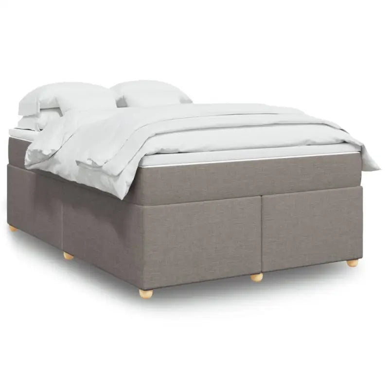 Boxspring met ademend vermogen en duurzaam zwart materiaal - Taupe / 140 x 200 cm - Bedden & bedframes