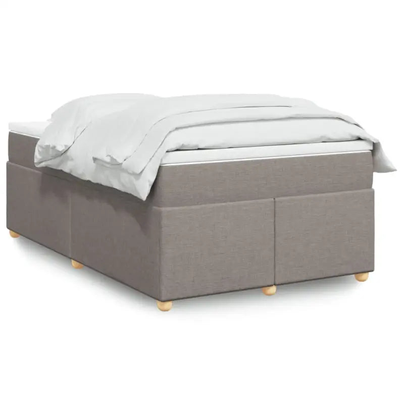 Boxspring met ademend vermogen en duurzaam zwart materiaal - Taupe / 120 x 200 cm - Bedden & bedframes