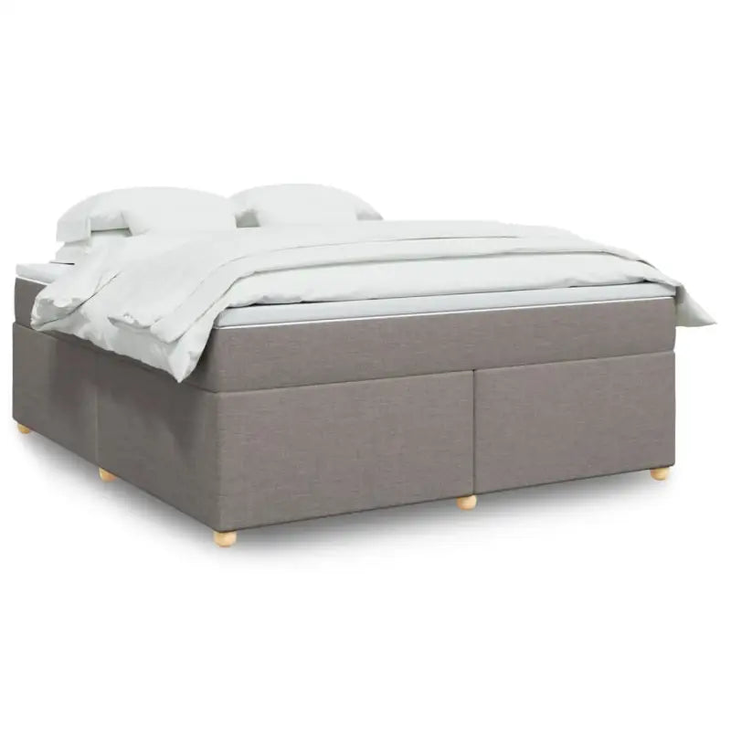 Boxspring met ademend vermogen en duurzaam zwart materiaal - Taupe / 180 x 200 cm - Bedden & bedframes