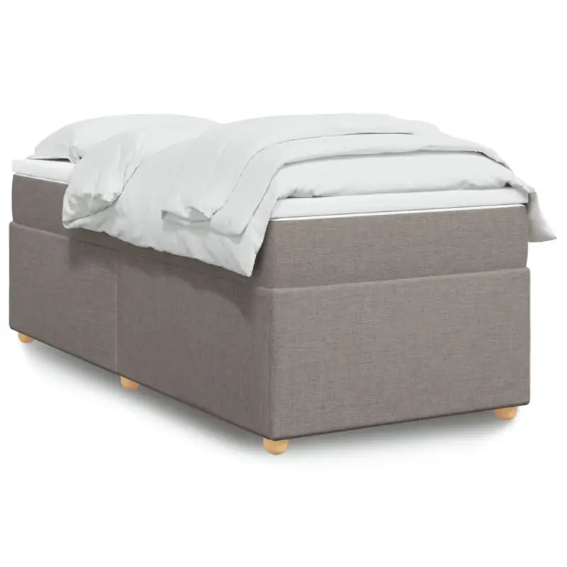 Boxspring met ademend vermogen en duurzaam zwart materiaal - Taupe / 90 x 190 cm - Bedden & bedframes