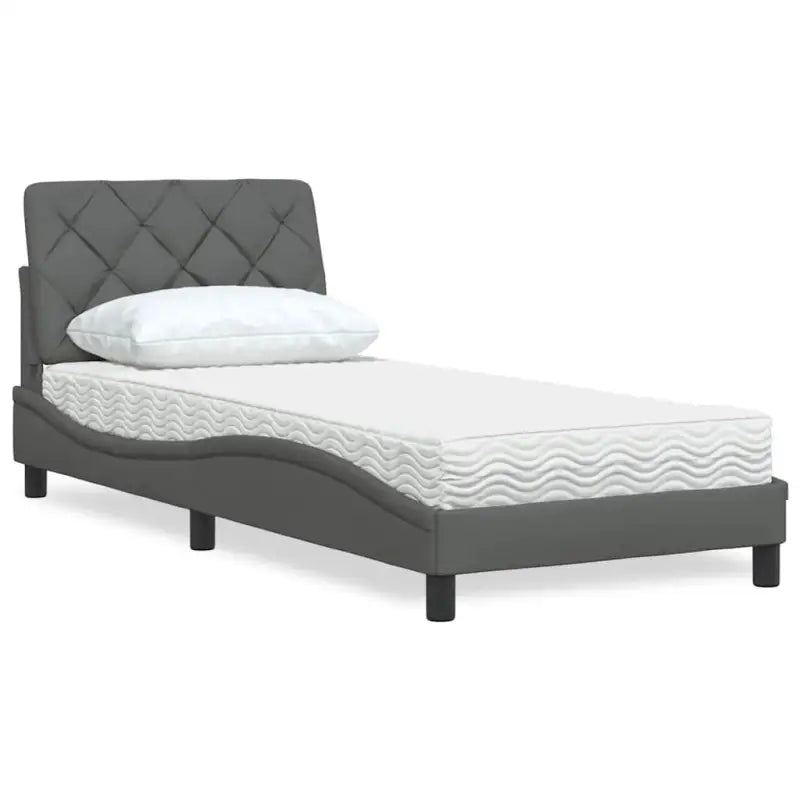 Boxspring nodig voor optimaal slaapcomfort met ademend vermogen - Donkergrijs / 90 x 190 cm - Bedden & bedframes