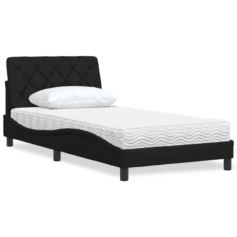 Boxspring nodig voor optimaal slaapcomfort met ademend vermogen - Zwart / 100 x 200 cm - Bedden & bedframes