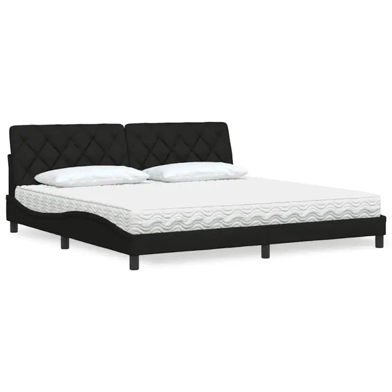 Boxspring nodig voor optimaal slaapcomfort met ademend vermogen - Zwart / 200 x 200 cm - Bedden & bedframes