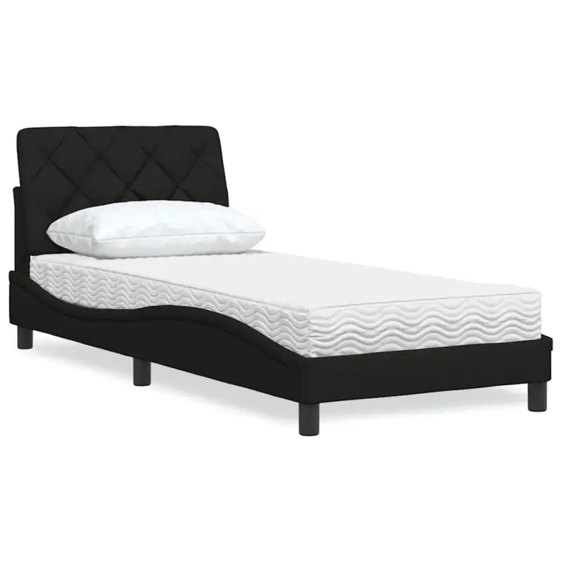 Boxspring nodig voor optimaal slaapcomfort met ademend vermogen - Zwart / 80 x 200 cm - Bedden & bedframes
