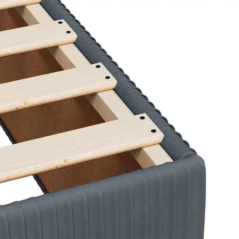 Boxspringbed in donkergrijs materiaal met zachte vulling voor rustgevende nachtrust - Bedden & bedframes