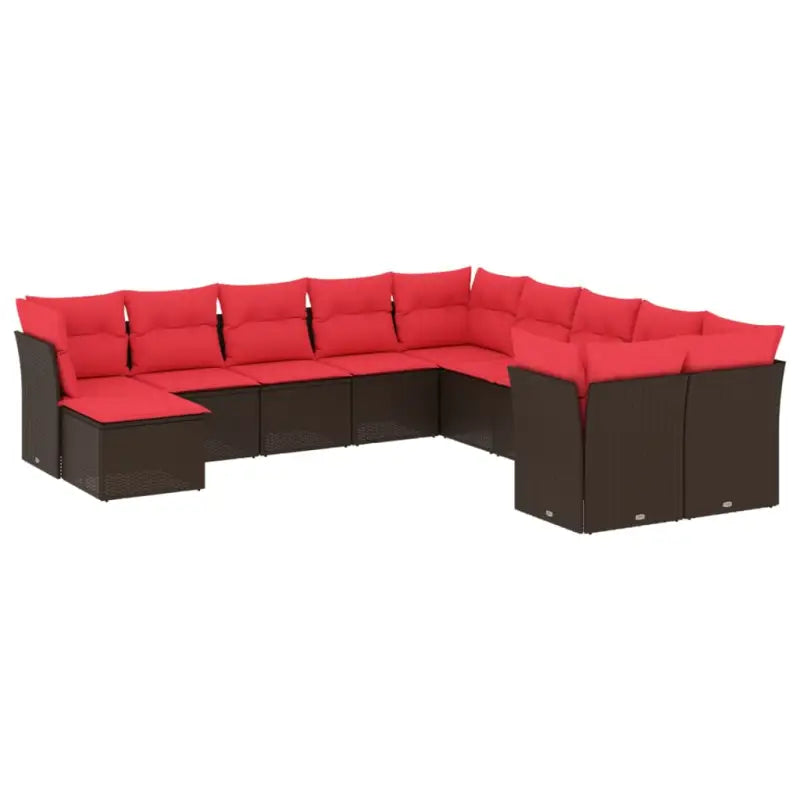 Bruine loungeset met waterdichte tas en gepoedercoat staal afmetingen - Tuinsets