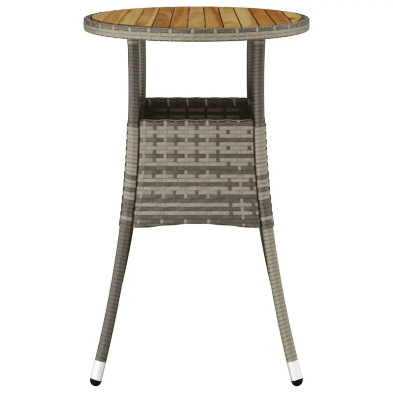 Buitentafel met poly rattan en massief acaciahout voor tuin of patio - Tuintafels