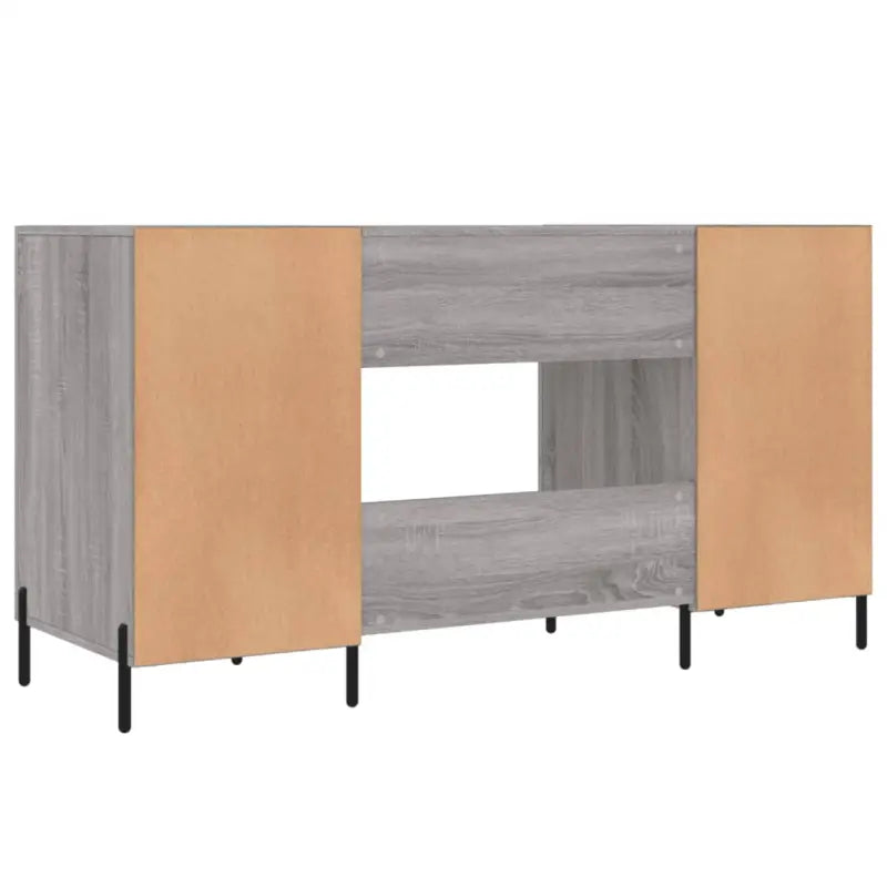 Bureau in Grijs Sonoma met bewerkt hout voor een elegante werkruimte - Bureaus