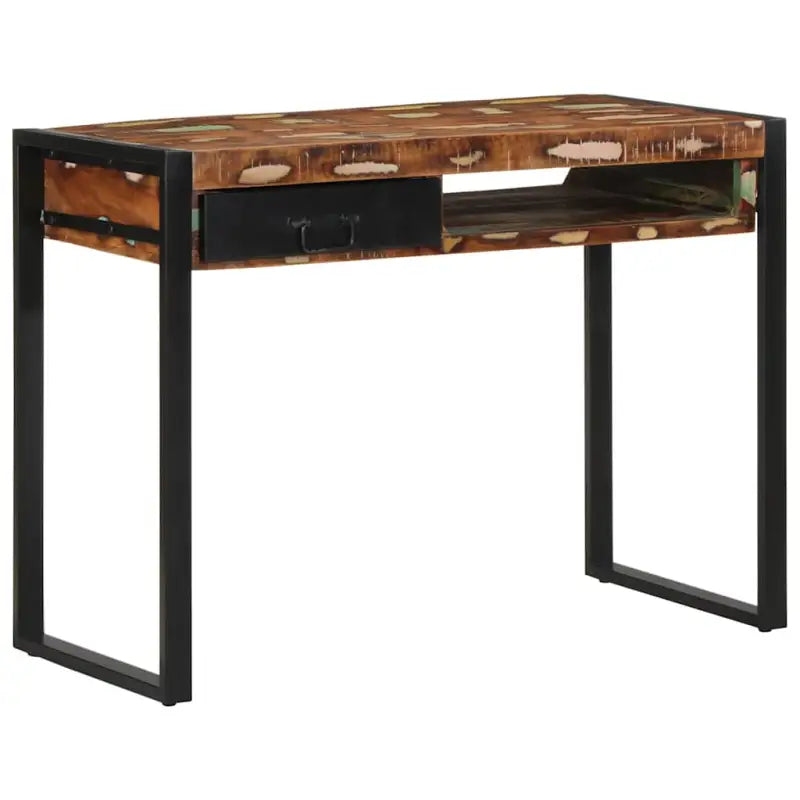 Bureau van massief gerecycled hout met veel opbergruimte en duurzame constructie - massief gerecycled hout - Bureaus