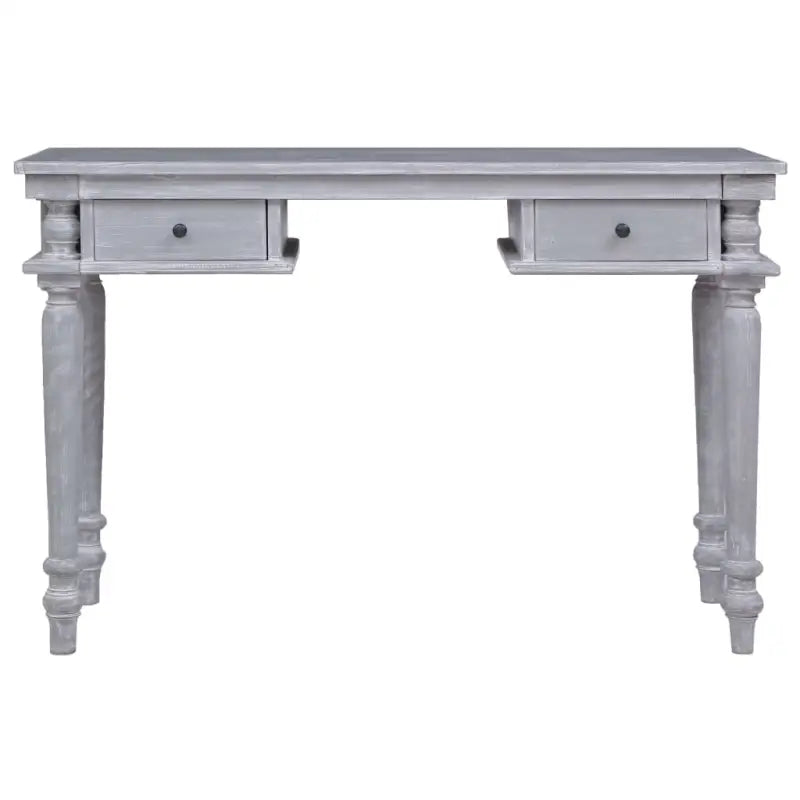 Bureau van massief mahoniehout met greywash afwerking voor een stijlvolle uitstraling - Bureaus