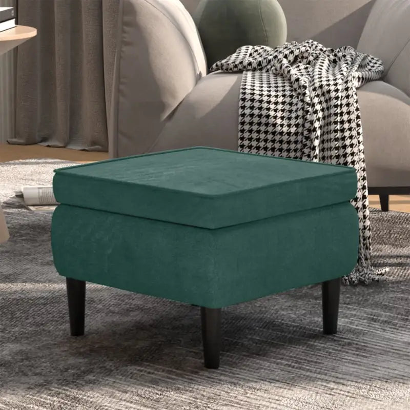 Charmante kruk met houten poten voor stijl en comfort in huis - Donkergroen / 1 - Klapstoelen & krukken