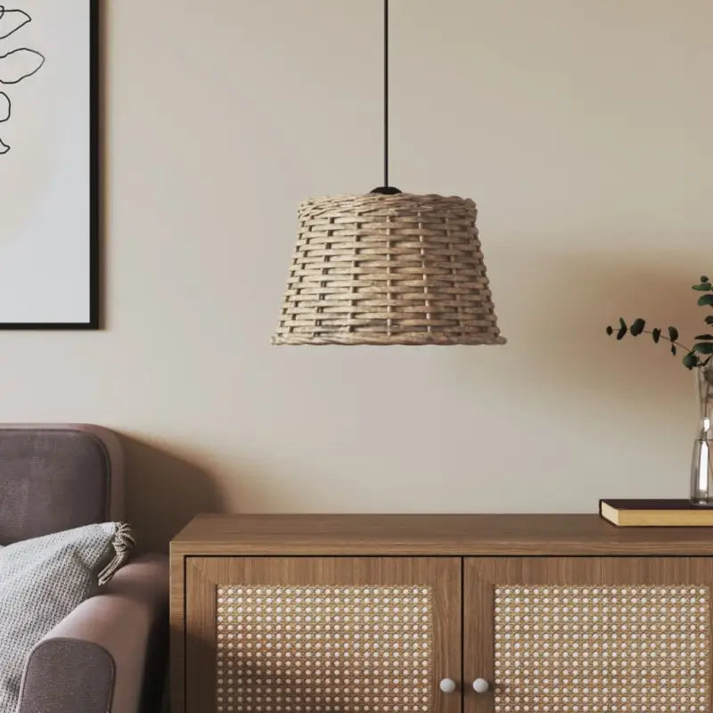 Charmante plafondlampenkap met houder gat voor stijlvolle verlichting - Bruin / Ø 38 x 23 cm - Lampenkappen