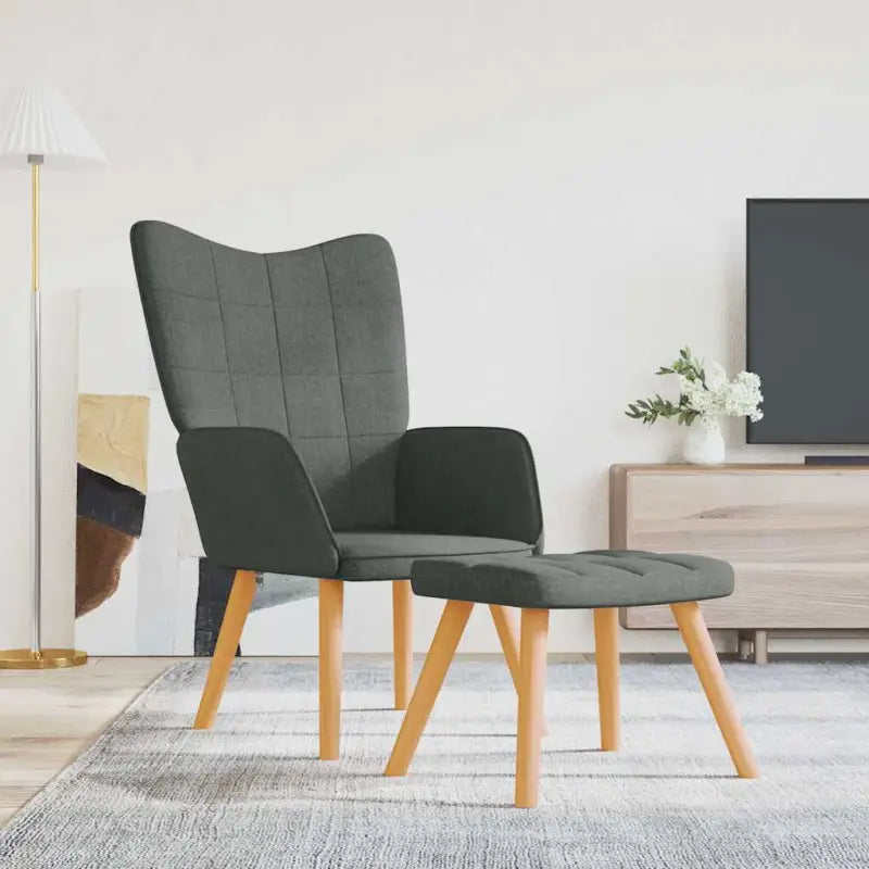 Chique en elegante relaxfauteuil met modern ontwerp - Donkergrijs / 1 / Met voetensteun - Fauteuils & Relaxfauteuils