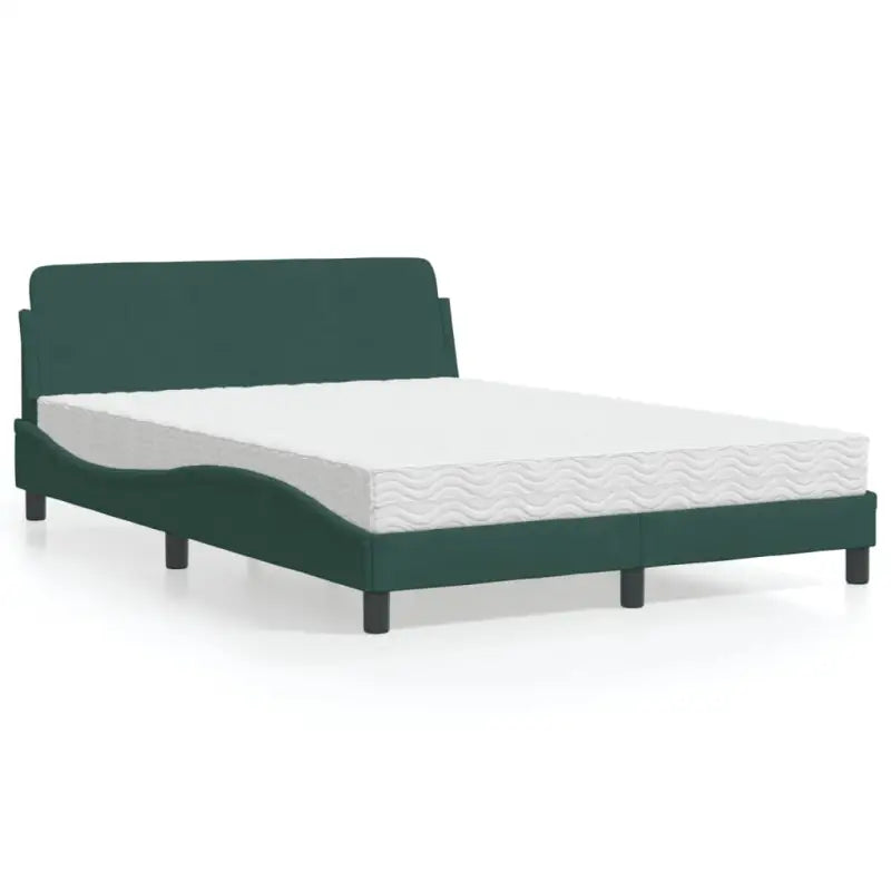 Comfortabel bed met multiplex lattenbodem en 22d PU-schuim voor optimale nachtrust - Donkergroen / 140 x 190 cm