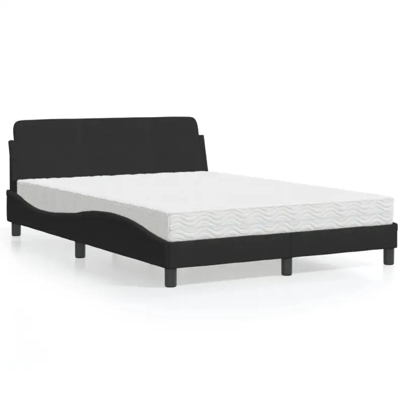 Comfortabel bed met multiplex lattenbodem en 22d PU-schuim voor optimale nachtrust - Zwart / 120 x 200 cm - Bedden &