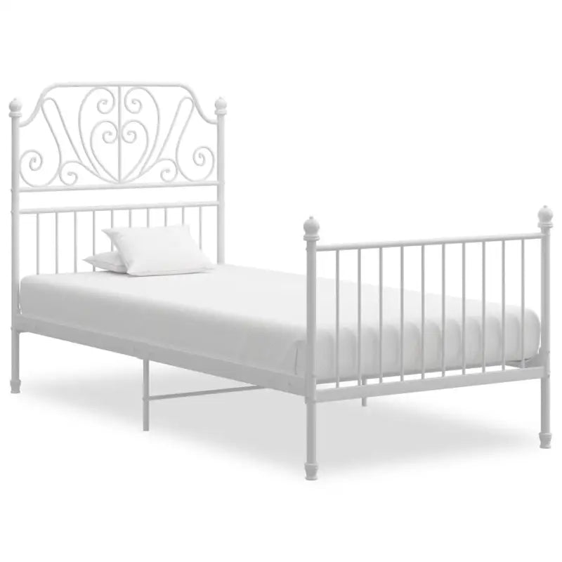 Comfortabel metalen bedframe voor een heerlijke nachtrust - Wit / 100 x 200 cm - Bedden & bedframes