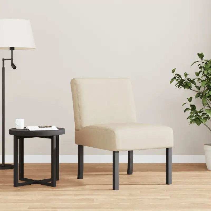 Comfortabele gestoffeerde fauteuil met ademende en duurzame stof - crème / 1 - Fauteuils