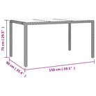 Comfortabele tuintafelset van poly rattan gemakkelijk schoon en onderhoudsvriendelijk - Tuinsets