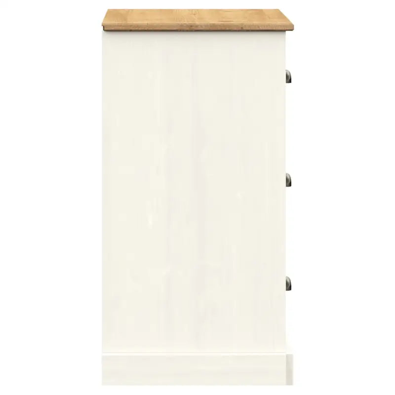 Compact dressoir met massief grenenhout en metalen handgrepen - Dressoirs & buffetkasten