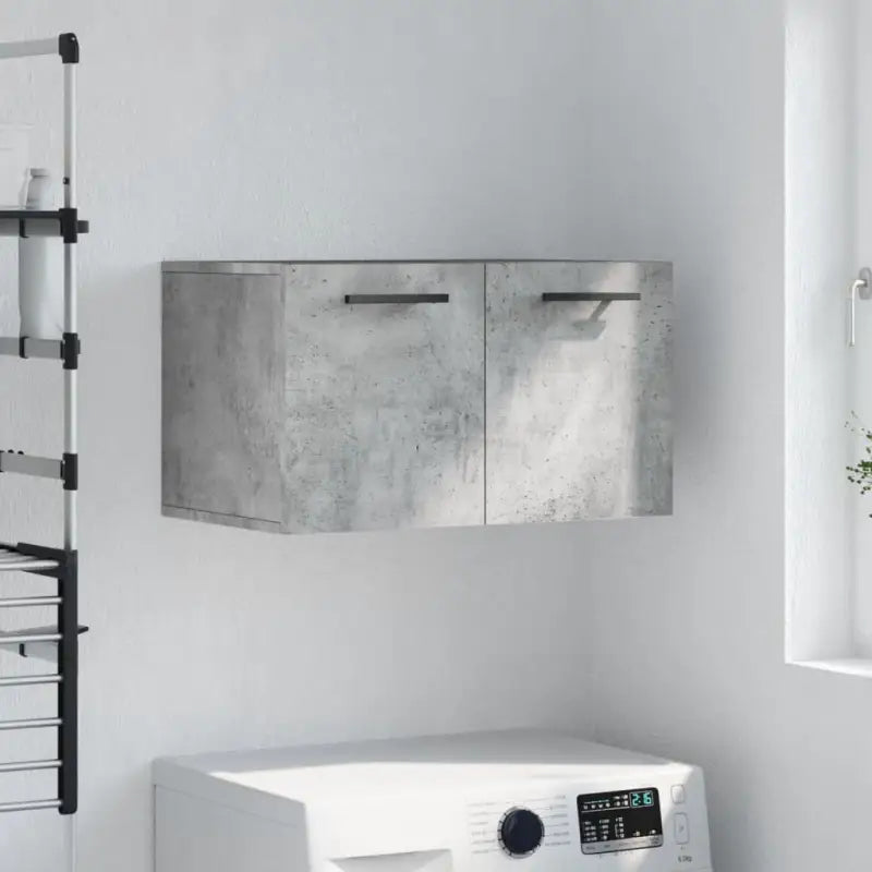 Decoratieve wandkast van bewerkt hout voor in je interieur - Betongrijs / 60 x 36.5 x 35 cm / 1 - Opbergkasten &