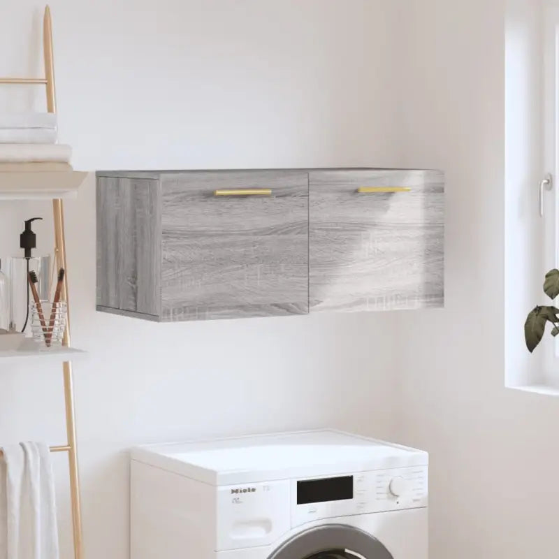 Decoratieve wandkast van bewerkt hout voor interieur en opslag - Grijs sonoma / 80 x 36.5 x 35 cm / 1 - Opbergkasten &