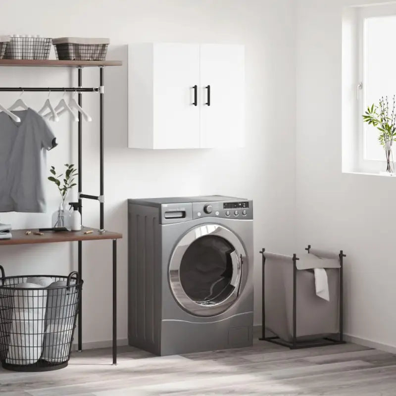 Decoratieve wandkast van bewerkt hout voor praktisch en stijlvol opbergruimte - Wit / 1 - Opbergkasten & lockerkasten