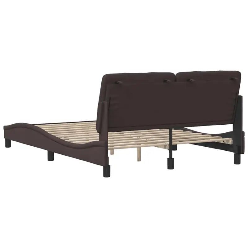 Donkerbruin bedframe met ademend vermogen en comfortabel polyesterstof - Bedden & bedframes