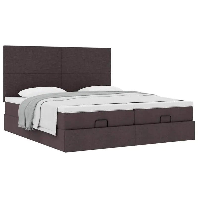 Donkerbruin ottomaans bed met ruime opbergruimte en comfort - Bedden & bedframes