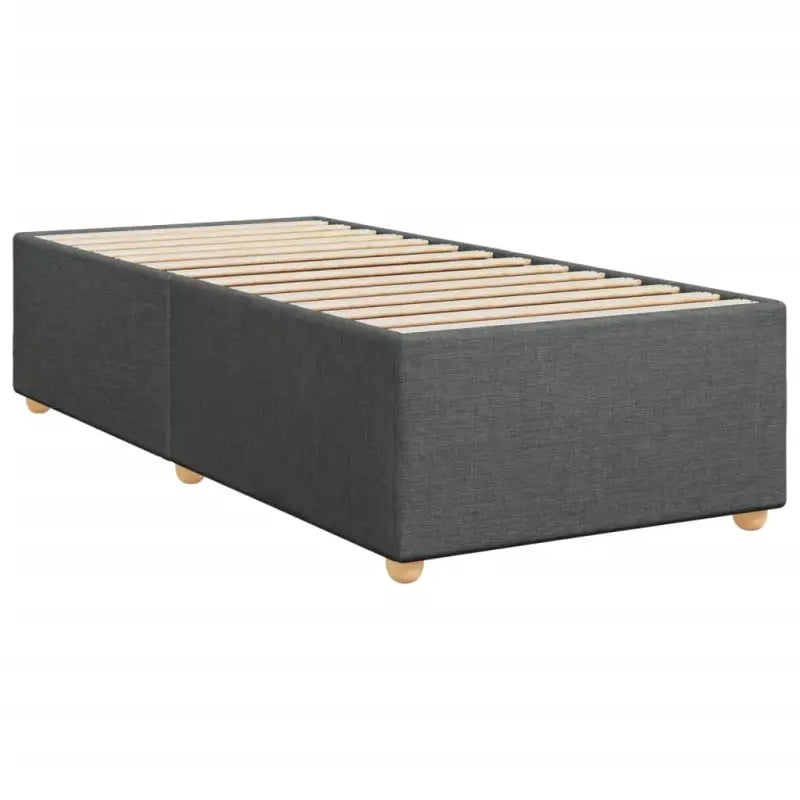 Donkergrijs boxspringbed met ademend vermogen en duurzaam polyester materiaal - Bedden & bedframes