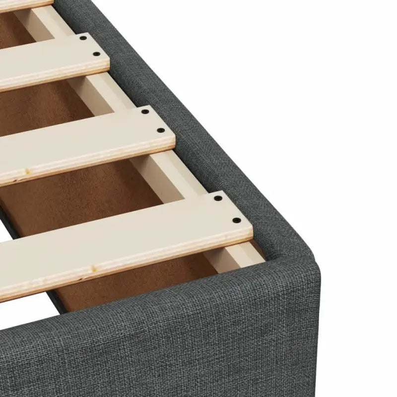 Donkergrijs boxspringbed met ademend vermogen en duurzaam polyester materiaal - Bedden & bedframes