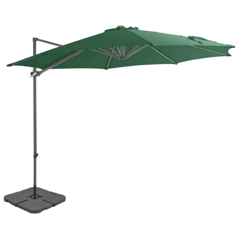 Draagbare voet parasol met uv-bestendig doek en aluminium frame - Groen / 1 - Parasols en zonneschermen