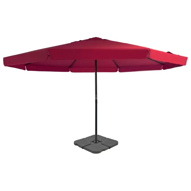 Draagbare voet parasol met UV-bestendig doek en stevig aluminium frame - Rood / 1 - Parasols en zonneschermen