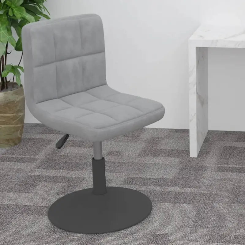 Draaibare barkruk met fluweel bekleding en verchroomde basis - Lichtgrijs / 1 - Barkrukken