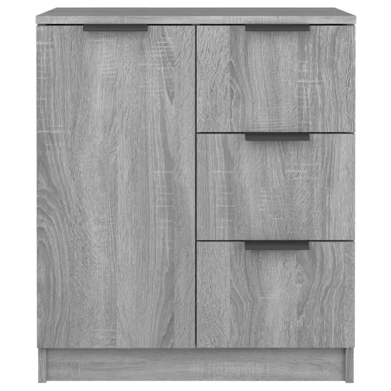 Dressoir in grijs sonoma eiken met bewerkt hout voor een moderne uitstraling - Dressoirs & buffetkasten