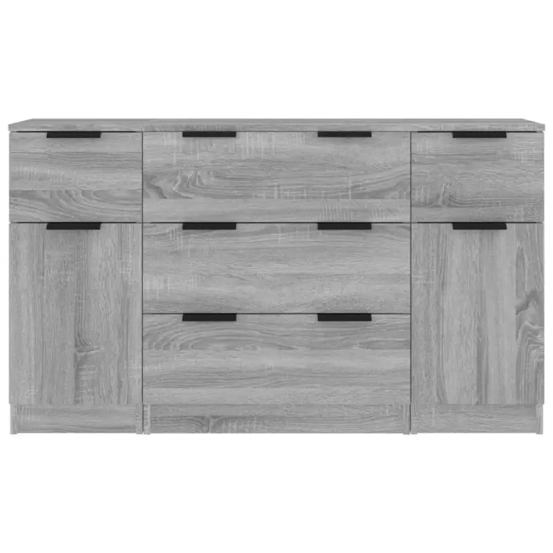 Dressoir in grijs Sonoma van bewerkt hout gemakkelijk schoon te maken - Dressoirs & buffetkasten