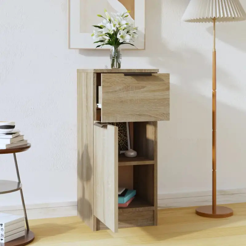 Dressoir met bewerkt hout voor minimalistische charme - Sonoma eiken / 1 - Dressoirs & buffetkasten