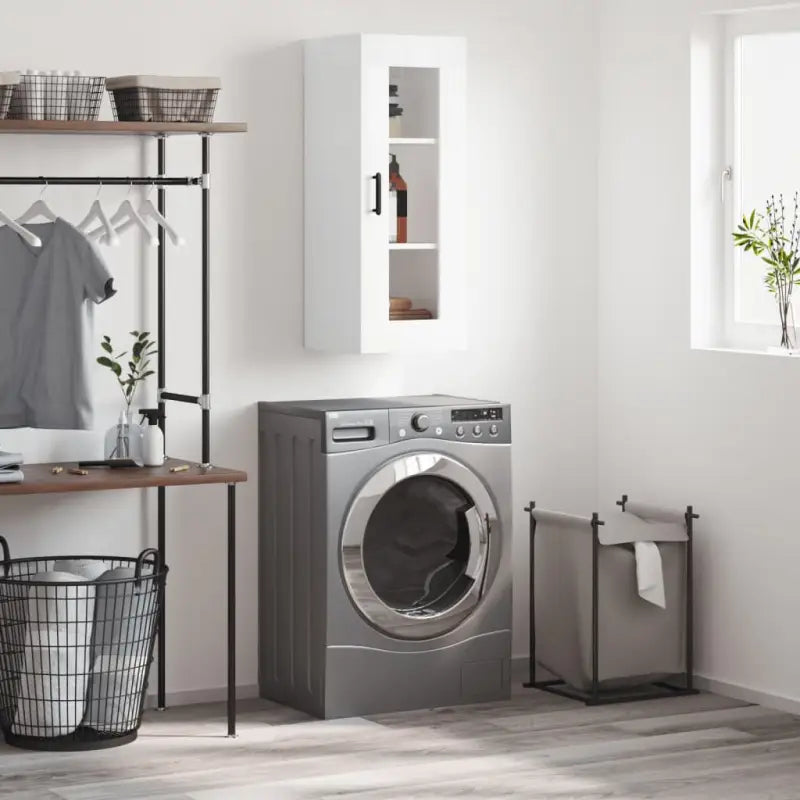 Dressoir met hoogglans wit en bewerkt hout voor een elegante interieur - Hoogglans wit / 1 - Dressoirs & buffetkasten