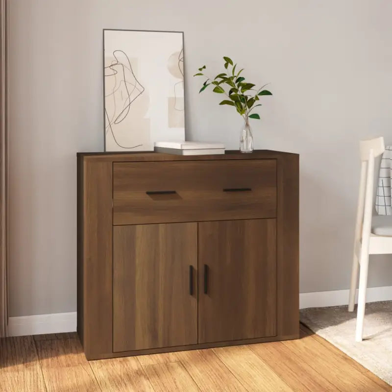 Dressoir van bewerkt hout dat aan al je wensen voldoet - bruin eikenkleur / 1 - Dressoirs & buffetkasten