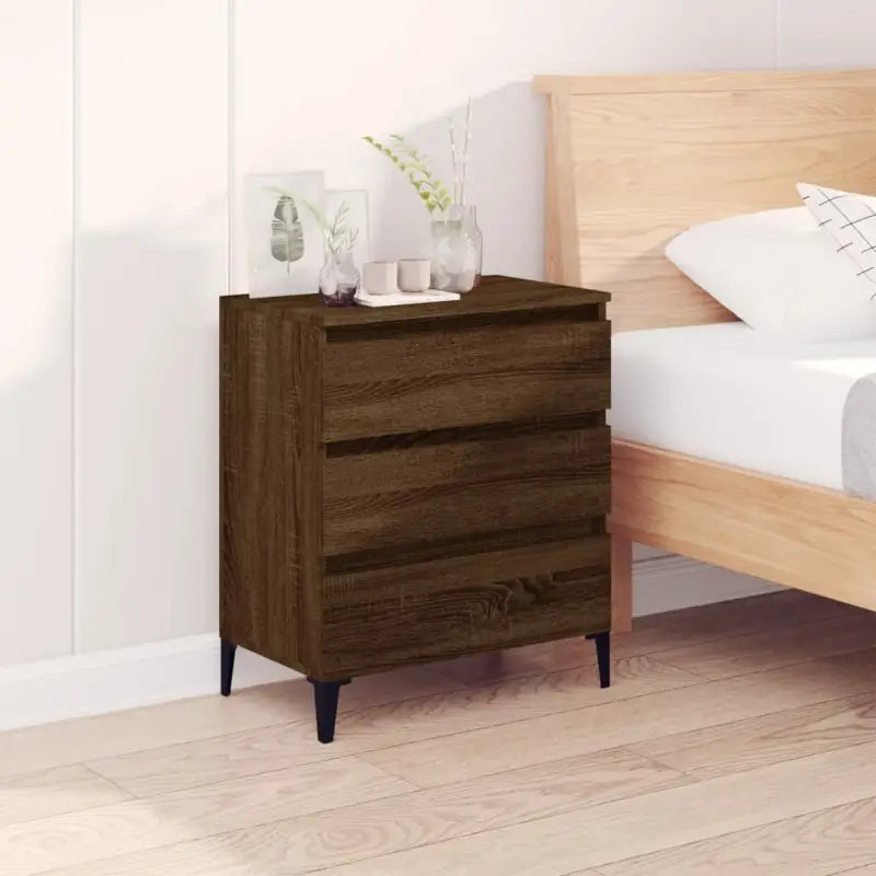 Dressoir van bewerkt hout met minimalistisch design en hoge kwaliteit - bruin eikenkleur / 1 - Dressoirs & buffetkasten