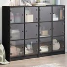 Dressoirs en buffetkasten die boekenkast biedt voor moderne opbergruimte - Zwart / 1 / 136 cm - Dressoirs & buffetkasten