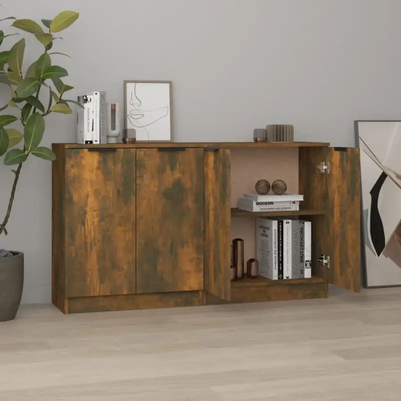 Dressoirs en buffetkasten van bewerkt hout gemakkelijk schoon te maken - Gerookt eiken / 2 - Dressoirs & buffetkasten