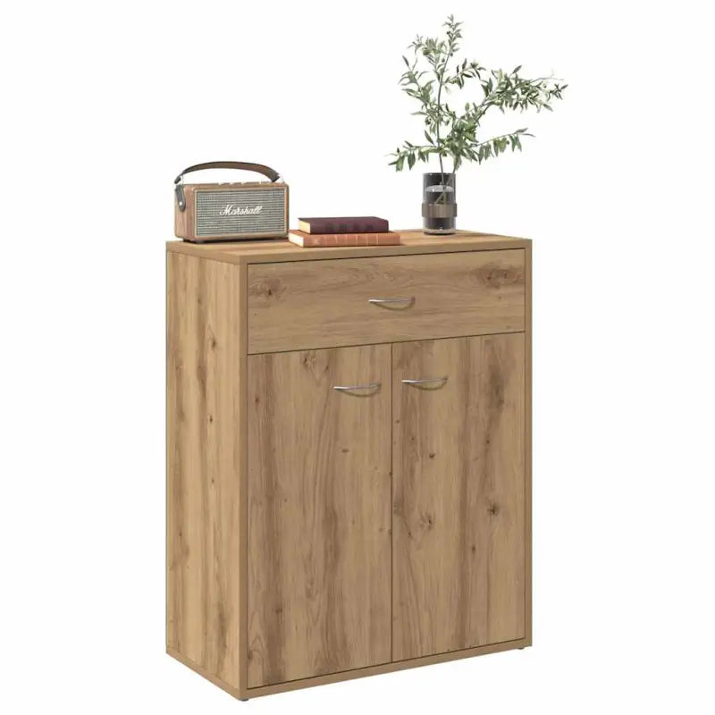 Dressoirs met bewerkt hout voor een minimalistische uitstraling - artisanaal eikenkleurig / 1 - Dressoirs & buffetkasten