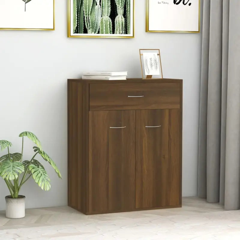 Dressoirs met bewerkt hout voor een minimalistische uitstraling - bruin eikenkleur / 1 - Dressoirs & buffetkasten