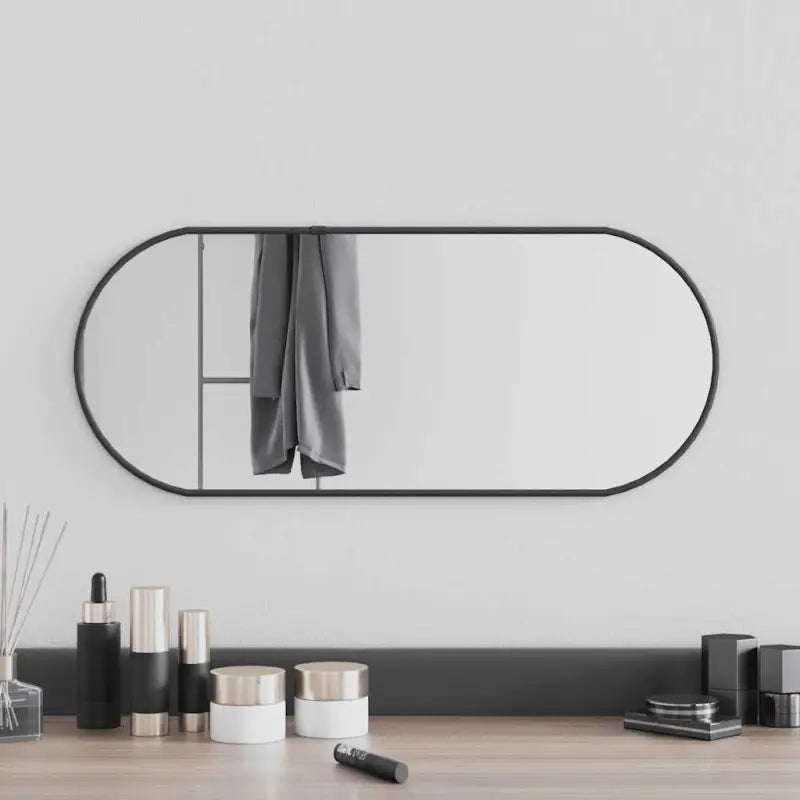 Duidelijke weerspiegeling wandspiegel met minimalistisch PVC frame - Spiegels