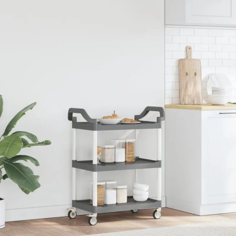 Duurzaam 3-laags keukentrolley met extra opbergruimte - Keukentrolleys