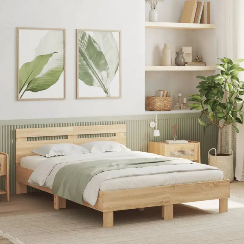 Duurzaam houten bedframe voor een goede nachtrust - Sonoma eiken / 120 x 200 cm - Bedden & bedframes